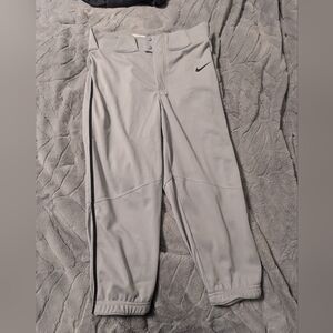 NEW Nike Vapor Select Gray w Black Stripes Piped BASEBALL PANTS MENS’ sz S